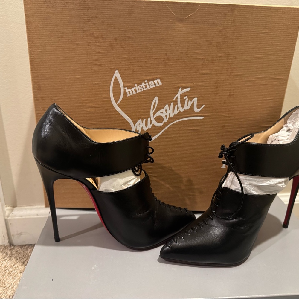 Christian Louboutin Black Mary Jane Heels